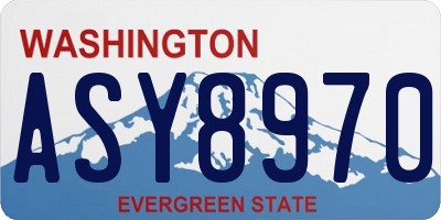 WA license plate ASY8970