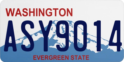WA license plate ASY9014