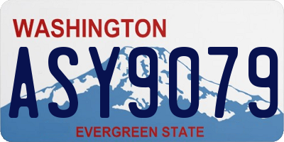 WA license plate ASY9079