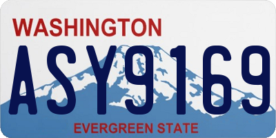 WA license plate ASY9169