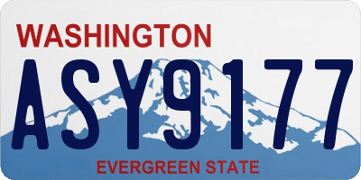 WA license plate ASY9177