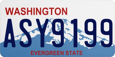 WA license plate ASY9199