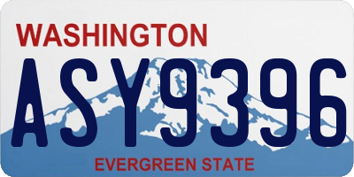 WA license plate ASY9396