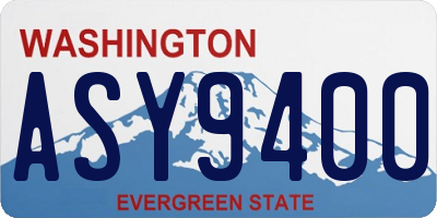 WA license plate ASY9400