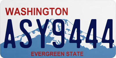 WA license plate ASY9444