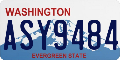 WA license plate ASY9484