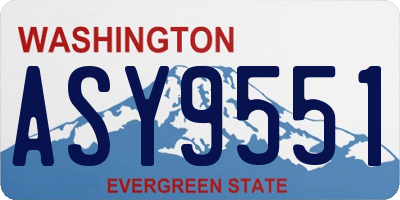 WA license plate ASY9551