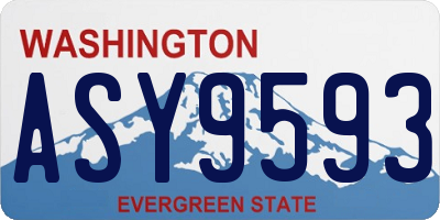 WA license plate ASY9593