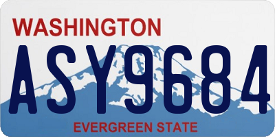 WA license plate ASY9684