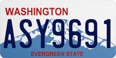 WA license plate ASY9691