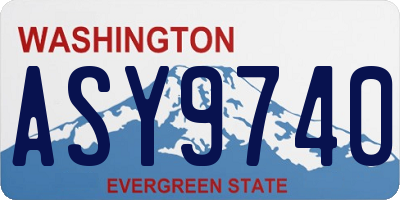 WA license plate ASY9740
