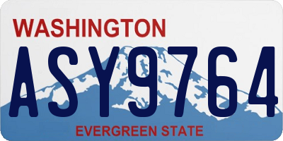 WA license plate ASY9764