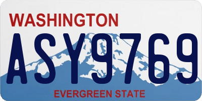 WA license plate ASY9769