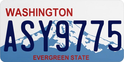 WA license plate ASY9775