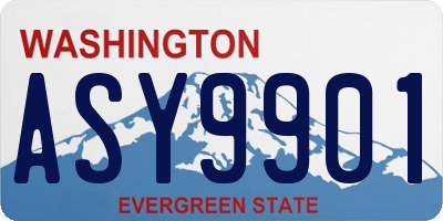WA license plate ASY9901