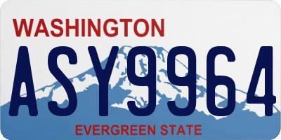 WA license plate ASY9964