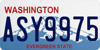 WA license plate ASY9975