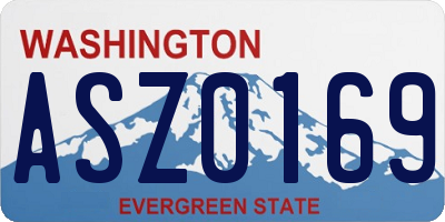 WA license plate ASZ0169