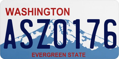 WA license plate ASZ0176