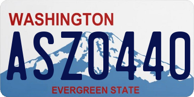 WA license plate ASZ0440