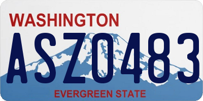 WA license plate ASZ0483