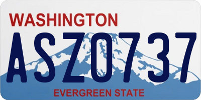 WA license plate ASZ0737
