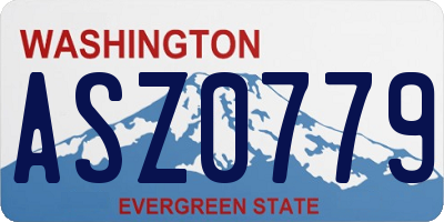 WA license plate ASZ0779