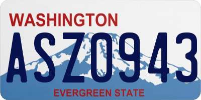 WA license plate ASZ0943