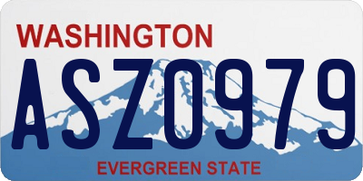 WA license plate ASZ0979