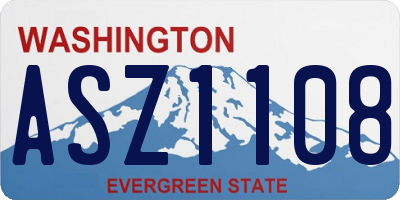 WA license plate ASZ1108