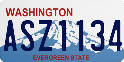 WA license plate ASZ1134