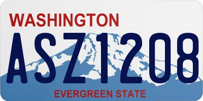 WA license plate ASZ1208