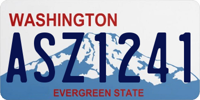 WA license plate ASZ1241