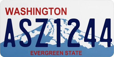 WA license plate ASZ1244