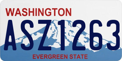 WA license plate ASZ1263
