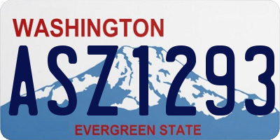 WA license plate ASZ1293