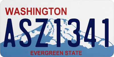 WA license plate ASZ1341
