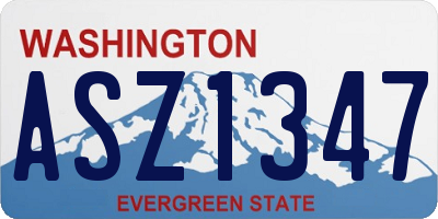 WA license plate ASZ1347