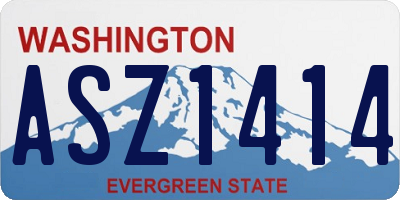 WA license plate ASZ1414