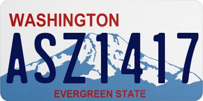 WA license plate ASZ1417