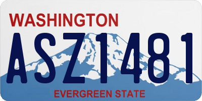WA license plate ASZ1481