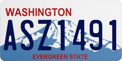 WA license plate ASZ1491