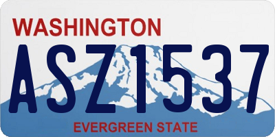 WA license plate ASZ1537