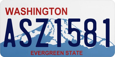 WA license plate ASZ1581
