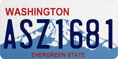 WA license plate ASZ1681