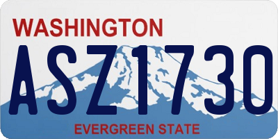 WA license plate ASZ1730
