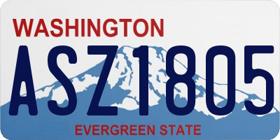 WA license plate ASZ1805
