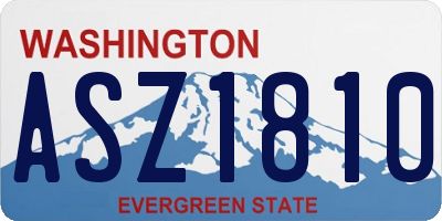 WA license plate ASZ1810