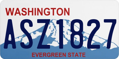 WA license plate ASZ1827