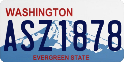 WA license plate ASZ1878
